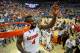 GAINESVILLE, FL - MARCH 08: Patric Young #4 of the Florida Gators holds up a piece of the net after the game against the Kentucky Wildcats at the Stephen C. O'Connell Center on March 8, 2014 in Gainesville, Florida. The Gators were 18-0 in the SEC Conference and undefeated at home this season. (Photo by Rob Foldy/Getty Images)