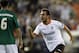 Valencia's Paco Alcacer celebrates after scoring against St Gallen during their Europa League Group A soccer match at the Mestalla stadium in Valencia, Spain, Thursday, Oct. 24, 2013. (AP Photo/Alberto Saiz)