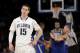 Villanova's Ryan Arcidiacono, left, reacts after his team committed a foul during the second half of an NCAA college basketball game against Seton Hall in the second round of the Big East Conference tournament at Madison Square Garden, Thursday, March 13, 2014 in New York. Seton Hall defeated Villanova 64-63.(AP Photo/Seth Wenig)