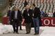 VANCOUVER, BC - MARCH 2: (L-R) Gary Bettman, Commissioner of the NHL, Bill Daly, Deputy Commissioner and John Collins, NHL COO prior to the 2014 Tim Hortons Heritage Classic game between the Ottawa Senators and the Vancouver Canucks at BC Place on March 2, 2014 in Vancouver, B.C., Canada. (Photo by Kevin Light/NHLI via Getty Images)