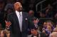 NEW YORK, NY - FEBRUARY 1: Head coach Mike Woodson of the New York Knicks yells to a ref during the second half of a game against the Miami Heat at Madison Square Garden on February. 1, 2014 in New York City. The Heat defeated the Knicks 106-91. NOTE TO USER: User expressly acknowledges and agrees that, by downloading and/or using this Photograph, user is consenting to the terms and conditions of the Getty Images License Agreement. (Photo by Rich Schultz /Getty Images)