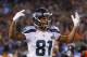 FILE - In this Feb. 2, 2014, file photo, Seattle Seahawks wide receiver Golden Tate celebrates against the Denver Broncos during the NFL Super Bowl XLVIII football game at MetLife Stadium in East Rutherford, N.J. The Detroit Lions have acquired Tate, their top target in free agency. (AP Photo/Paul Sancya, File)