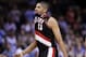Portland Trail Blazers forward Nicolas Batum, of France, walks to the bench during a timeout in the first half of an NBA basketball game against the Memphis Grizzlies on Tuesday, March 11, 2014, in Memphis, Tenn. The Grizzlies won 109-99. (AP Photo/Mark Humphrey)