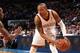 OKLAHOMA CITY, OK - MARCH 4: Caron Butler #2 of the Oklahoma City Thunder looks to pass the ball against the Philadelphia 76ers during an NBA game on March 4, 2014 at the Chesapeake Energy Arena in Oklahoma City, Oklahoma. NOTE TO USER: User expressly acknowledges and agrees that, by downloading and or using this Photograph, user is consenting to the terms and conditions of the Getty Images License Agreement. Mandatory Copyright Notice: Copyright 2014 NBAE (Photo by Layne Murdoch/NBAE via Getty Images)