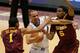EVANSTON, IL - FEBRUARY 16: Tre Demps #14 of the Northwestern Wildcats tries to drive between Andre Hollins #1 and Daquein McNeil #5 of the Minnesota Golden Gophers at Welsh-Ryan Arena on February 16, 2014 in Evanston, Illinois. (Photo by Jonathan Daniel/Getty Images)