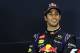 MELBOURNE, AUSTRALIA - MARCH 16: Daniel Ricciardo of Australia and Infiniti Red Bull Racing attends the official press conference after finishing second during the Australian Formula One Grand Prix at Albert Park on March 16, 2014 in Melbourne, Australia. (Photo by Mark Thompson/Getty Images)