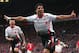 MANCHESTER, ENGLAND - MARCH 16: Luis Suarez of Liverpool celebrates scoring his team's third goal during the Barclays Premier League match between Manchester United and Liverpool at Old Trafford on March 16, 2014 in Manchester, England. (Photo by Alex Livesey/Getty Images)