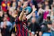 BARCELONA, SPAIN - MARCH 16: Lionel Messi of FC Barcelona celebrates after scoring his team's fourth goal and his 370th goal for FC Barcelona and therfore becoming the maximum scorer in the history of FC Barcelona during the La Liga match between FC Barcelona and CA Osasuna at Camp Nou on March 16, 2014 in Barcelona, Spain. (Photo by Alex Caparros/Getty Images)