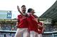 Arsenal's Tomas Rosicky, right, celebrates scoring with teammate Olivier Giroud during the English Premier League soccer match between Tottenham Hotspur and Arsenal at White Hart Lane stadium in London, Sunday, March 16, 2014. (AP Photo/Matt Dunham)