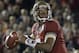 Florida State's Jameis Winston (5) throws during the first half of the NCAA BCS National Championship college football game against Auburn Monday, Jan. 6, 2014, in Pasadena, Calif.(AP Photo/David J. Phillip)