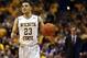 Mar 9, 2014; St. Louis, MO, USA; Wichita State Shockers guard Fred VanVleet (23) brings the ball up court during the championship game of the Missouri Valley Conference basketball tournament against the Indiana State Sycamores at Scotttrade Center.Wichita won 83-69. Mandatory Credit: Scott Kane-USA TODAY Sports