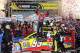 BRISTOL, TN - MARCH 16: Carl Edwards, driver of the #99 Kellogg's / Frosted Flakes Ford, celebrates in Victory Lane after taking the checkered flag under caution to win the NASCAR Sprint Cup Series Food City 500 at Bristol Motor Speedway on March 16, 2014 in Bristol, Tennessee. (Photo by Jerry Markland/Getty Images)