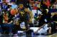 Mar 14, 2014; Atlanta, GA, USA; LSU Tigers guard Anthony Hickey (1) heads up court leaving Kentucky Wildcats forward Julius Randle (30) on the floor behind him during the first half in the quarterfinals of the SEC college basketball tournament at Georgia Dome. Mandatory Credit: Dale Zanine-USA TODAY Sports