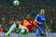 ISTANBUL, TURKEY - FEBRUARY 26: John Terry of Chelsea looks on as Didier Drogba of Galatasaray clears the ball during the UEFA Champions League Round of 16 first leg match between Galatasaray AS and Chelsea at Ali Sami Yen Arena on February 26, 2014 in Istanbul, Turkey. (Photo by Michael Regan/Getty Images)
