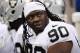 EAST RUTHERFORD, NJ - DECEMBER 08: Pat Sims #90 of the Oakland Raiders looks on during the first half against the New York Jets at MetLife Stadium on December 8, 2013 in East Rutherford, New Jersey. (Photo by Maddie Meyer/Getty Images)