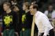 Baylor coach Scott Drew instructs his players during the first half of an NCAA college basketball game against the Texas in the semifinals of the Big 12 Conference tournament on Friday, March 14, 2014, in Kansas City, Mo. (AP Photo/Charlie Riedel)