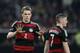 Germany's Matthias Ginter gestures to his team mates during their international friendly soccer match between Germany and Chile in Stuttgart, Germany, Wednesday, March 5, 2014. (AP Photo/Matthias Schrader)