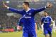 Schalke's Julian Draxler celebrates after scoring his side's opening goal during the Champions League group E soccer match between FC Schalke 04 and FC Basel in Gelsenkirchen, Germany, Wednesday, Dec.11,2013. (AP Photo/Frank Augstein)