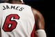 MIAMI, FL - March 14: LeBron James #6 of the Miami Heat during a game against the Denver Nuggets at the American Airlines Arena in Miami, Florida on March 14 2014. NOTE TO USER: User expressly acknowledges and agrees that, by downloading and/or using this photograph, user is consenting to the terms and conditions of the Getty Images License Agreement. Mandatory copyright notice: Copyright NBAE 2014 (Photo by Issac Baldizon/NBAE via Getty Images)