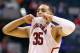 INDIANAPOLIS, IN - MARCH 14: Walter Pitchford #35 of the Nebraska Cornhuskers walks off of the court after the 71-67 loss to the Ohio State Buckeyes during the Quarterfinals of the Big Ten Basketball Tournament at Bankers Life Fieldhouse on March 14, 2014 in Indianapolis, Indiana. (Photo by Andy Lyons/Getty Images)