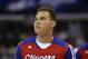 Los Angeles Clippers's Blake Griffin looks on before an NBA basketball game against the Cleveland Cavaliers on Sunday, March 16, 2014, in Los Angeles. (AP Photo/Jae C. Hong)