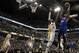 Philadelphia 76ers forward Thaddeus Young (21) shoots over Indiana Pacers center Ian Mahinmi (28) during the first half of an NBA basketball game in Indianapolis, Monday, March 17, 2014. (AP Photo/AJ Mast)
