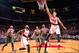 Mar 18, 2014; Portland, OR, USA; Portland Trail Blazers guard Damian Lillard (0) dunks the ball against Milwaukee Bucks in overtime at Moda Center. Mandatory Credit: Jaime Valdez-USA TODAY Sports