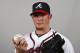 This is a 2014 photo of relief pitcher Craig Kimbrel of the Atlanta Braves baseball team. This image reflects the Braves active roster as of, Monday, Feb. 24, 2014, when this image was taken. (AP Photo/Alex Brandon)