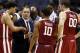 Oklahoma head coach Lon Kruger talks to his team during a timeout in the second half of an NCAA college basketball game in the BB&T Classic against George Mason, Sunday, Dec. 8, 2013, in Washington. Oklahoma won 81-66. (AP Photo/Alex Brandon)