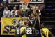 Michigan State guard Gary Harris goes up for a shot against Michigan in the first half of an NCAA college basketball game in the championship of the Big Ten Conference tournament Sunday, March 16, 2014, in Indianapolis. (AP Photo/Kiichiro Sato)