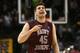 NEW YORK, NY - MARCH 16: Halil Kanacevic #45 of the Saint Joseph's Hawks celebrates late in the game against the Virginia Commonwealth Rams during the Championship game of the 2014 Atlantic 10 Men's Basketball Tournament at Barclays Center on March 16, 2014 in the Brooklyn borough of New York City. (Photo by Mike Lawrie/Getty Images)