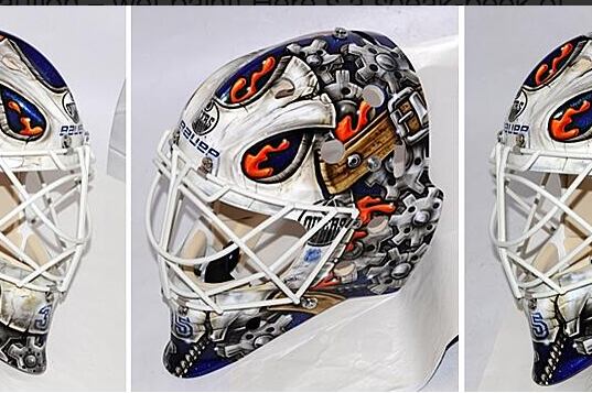 Viktor Fasth Unveils New Oilers Mask