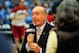 CHAPEL HILL, NC - JANUARY 26: ESPN broadcaster Dick Vitale does a live broadcast before a game between the North Carolina Tar Heels and the North Carolina State Wolfpack at the Dean Smith Center on January 26, 2012 in Chapel Hill, North Carolina. North Carolina won 74-55. (Photo by Grant Halverson/Getty Images)