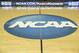 Mar 19, 2014; Spokane, WA, USA; General view of the mid court logo during practice before the second round of the 2014 NCAA Tournament at Veterans Memorial Arena. Mandatory Credit: Kirby Lee-USA TODAY Sports