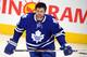 TORONTO , ON - JANUARY 30: Paul Ranger #15 of the Toronto Maple Leafs skates during warmup against the Florida Panthers during NHL game action January 30, 2014 at the Air Canada Centre in Toronto, Ontario, Canada. (Photo by Graig Abel/NHLI via Getty Images)