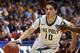 Mar 19, 2014; Dayton, OH, USA; Cal Poly Mustangs guard Ridge Shipley (10) dribbles the ball in the second half of a college basketball game against the Texas Southern Tigers during the first round of the 2014 NCAA Tournament at UD Arena. Mandatory Credit: Rick Osentoski-USA TODAY Sports
