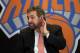 New York Knicks owner James Dolan listens to a question during a news conference for new team president Phil Jackson, at New York's Madison Square Garden, Tuesday, March 18, 2014. (AP Photo/Richard Drew)