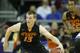 Oklahoma State guard Phil Forte, III (13) during the first half of an NCAA college basketball game against Kansas in the quarterfinals of the Big 12 Conference men's tournament in Kansas City, Mo., Thursday, March 13, 2014. (AP Photo/Orlin Wagner)