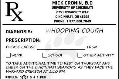 Cincinnati Head Coach Mick Cronin Sends a Doctor's Note to Fans