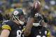 Pittsburgh Steelers wide receiver Jerricho Cotchery, right, celebrates with Heath Miller (83) scoring a touchdown during the second half of an NFL football game against the Miami Dolphins in Pittsburgh, Sunday, Dec. 8, 2013. (AP Photo/Don Wright)