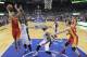 Houston Rockets' Donatas Motiejunas (20) shoots over Orlando Magic's Andrew Nicholson (44) during the second half of an NBA basketball game in Orlando, Fla., Wednesday, March 5, 2014. Houston won 101-89. (AP Photo/John Raoux)