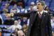 Villanova head coach Jay Wright gestures during the second half of a second-round game against Milwaukee in the NCAA college basketball tournament in Buffalo, N.Y., Thursday, March 20, 2014. (AP Photo/Nick LoVerde)