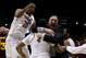 MILWAUKEE, WI - MARCH 20: Assistant Coach Chris Ogden celebrates with Cameron Ridley