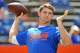 GAINESVILLE, FL - SEPTEMBER 21: Quarterback Jeff Driskel #6 of the Florida Gators warms up for play against the Tennessee Volunteers September 21, 2013 at Ben Hill Griffin Stadium at Florida Field in Gainesville, Florida. (Photo by Al Messerschmidt/Getty Images)