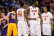 ORLANDO, FL - MARCH 20: Patric Young #4 reacts with teammate Casey Prather #24 of the Florida Gators in the second half against the Albany Great Danes during the second round of the 2014 NCAA Men's Basketball Tournament at Amway Center on March 20, 2014 in Orlando, Florida. (Photo by Kevin C. Cox/Getty Images)