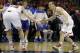 Wisconsin forward Sam Dekker, left, and guard Ben Brust celebrate during the second half of a second-round game against the American in the NCAA college basketball tournament Thursday, March 20, 2014, in Milwaukee. (AP Photo/Jeffrey Phelps)