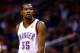 Mar 6, 2014; Phoenix, AZ, USA; Oklahoma City Thunder forward Kevin Durant (35) against the Phoenix Suns at the US Airways Center. Mandatory Credit: Mark J. Rebilas-USA TODAY Sports