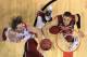 New Mexico's Cameron Bairstow, left, heads to the basket as Stanford's Dwight Powell watches during the first half of a second-round game in the NCAA college basketball tournament Friday, March 21, 2014, in St. Louis. (AP Photo/Jeff Roberson)