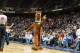EAST RUTHERFORD, NJ - DECEMBER 7: Scooby-Doo performs for the crowd during an intermission in the game between the Orlando Magic and the New Jersey Nets at Continental Airlines Arena on December 7, 2002 in East Rutherford, New Jersey. The Nets won 121-88. NOTE TO USER: User expressly acknowledges and agrees that, by downloading and or using this photograph, User is consenting to the terms and conditions of the Getty Images License Agreement. Mandatory copyright notice: Copyright NBAE 2002 (Photo by Noren Trotman/NBAE/Getty Images)