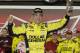 Matt Kenseth celebrates in Victory Lane after winning the first of two NASCAR Sprint Cup series qualifying auto races at Daytona International Speedway in Daytona Beach, Fla., Thursday, Feb. 20, 2014. (AP Photo/Chuck Burton)